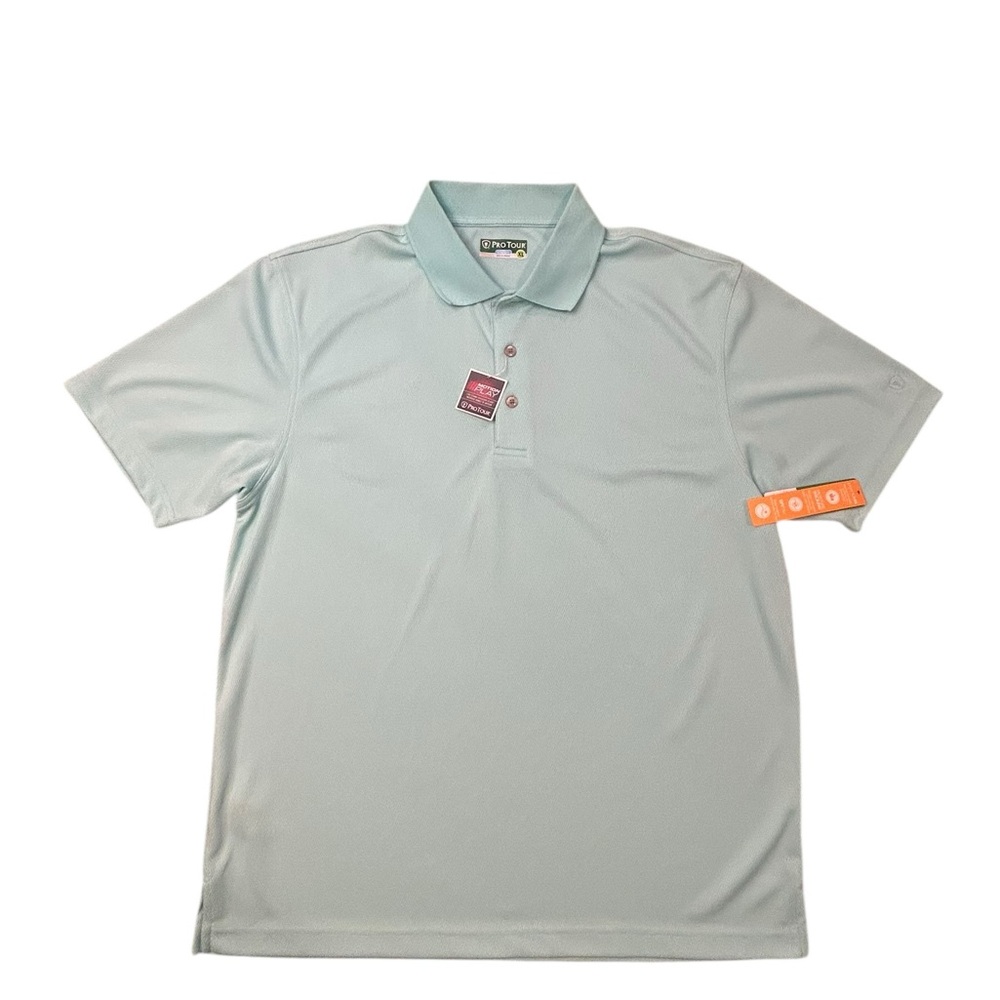 Pro Tour Men's Cool‎ Play Polo Moisture Wick SPF15 Shirt XL Performance Golf